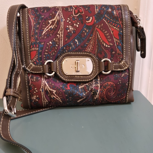 Chaps Handbags - Chaps jeweltone paisley crossbody purse